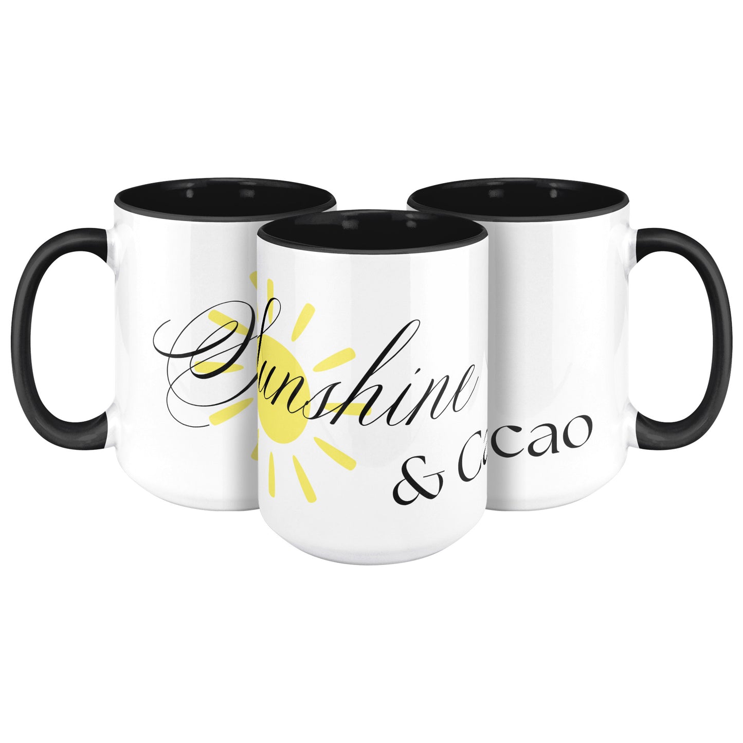 Cacao Love - Sunshine - 15oz Black Accent Mug