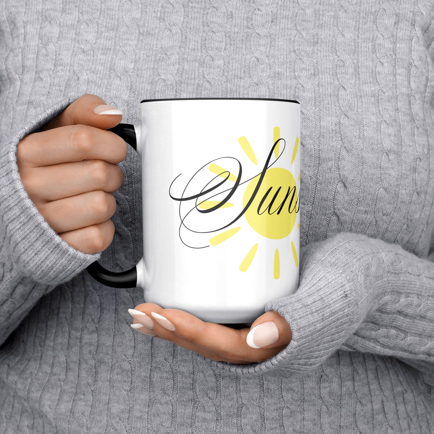 Cacao Love - Sunshine - 15oz Black Accent Mug