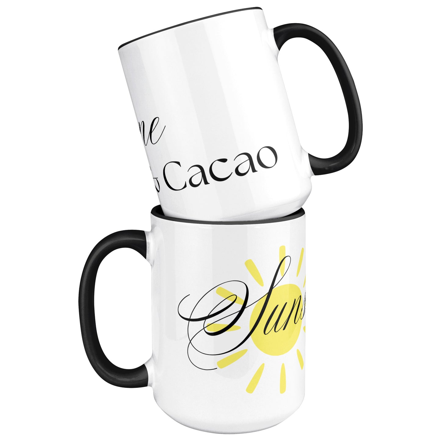 Cacao Love - Sunshine - 15oz Black Accent Mug