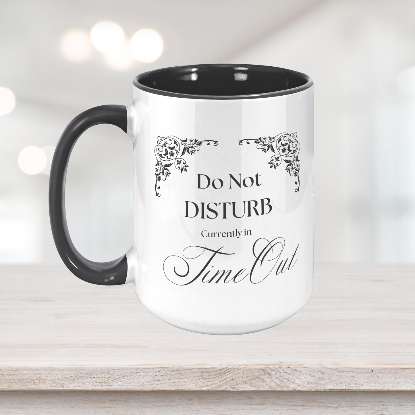 TimeOut Accessories - Do Not Disturb - 15oz Black Accent Mug
