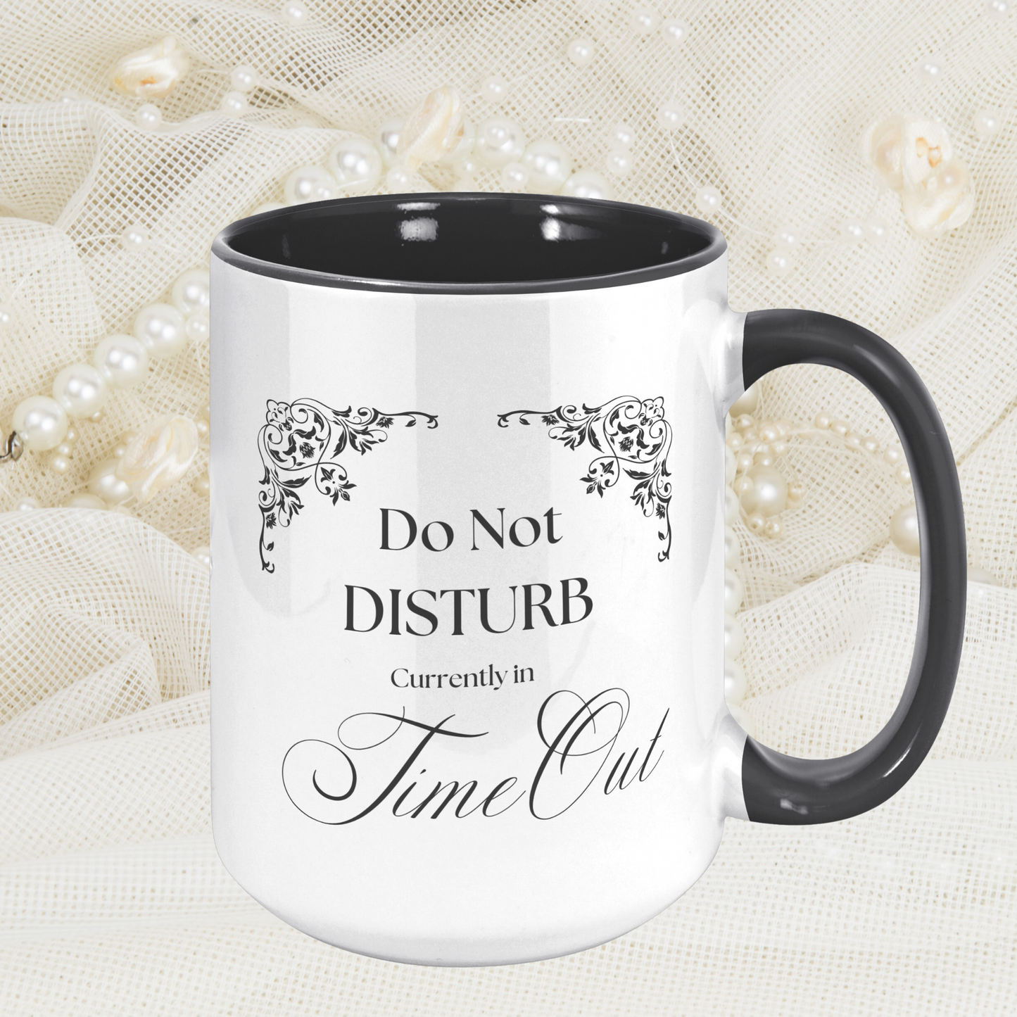 TimeOut Accessories - Do Not Disturb - 15oz Black Accent Mug