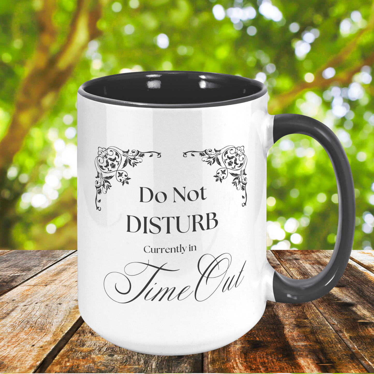 TimeOut Accessories - Do Not Disturb - 15oz Black Accent Mug