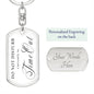 TimeOut Accessories - Do Not Disturb - Dog Tag Keychain - Engravable